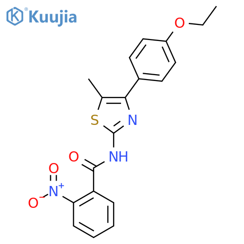 N-4-(4-ethoxyphenyl)-5-methyl-1,3-thiazol-2-yl-2-nitrobenzamide structure
