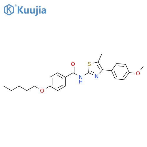 N-4-(4-methoxyphenyl)-5-methyl-1,3-thiazol-2-yl-4-(pentyloxy)benzamide structure
