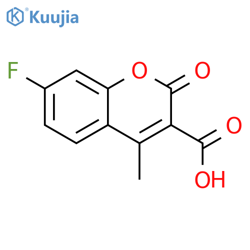 7-fluoro-4-methyl-2-oxo-2H-chromene-3-carboxylic Acid structure