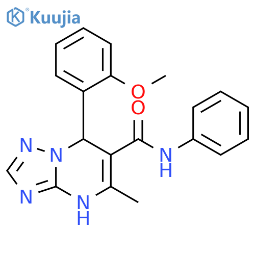 7-(2-methoxyphenyl)-5-methyl-N-phenyl-4H,7H-1,2,4triazolo1,5-apyrimidine-6-carboxamide structure