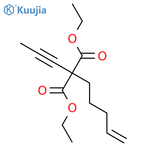 Propanedioic acid, 4-pentenyl-2-propynyl-, diethyl ester structure