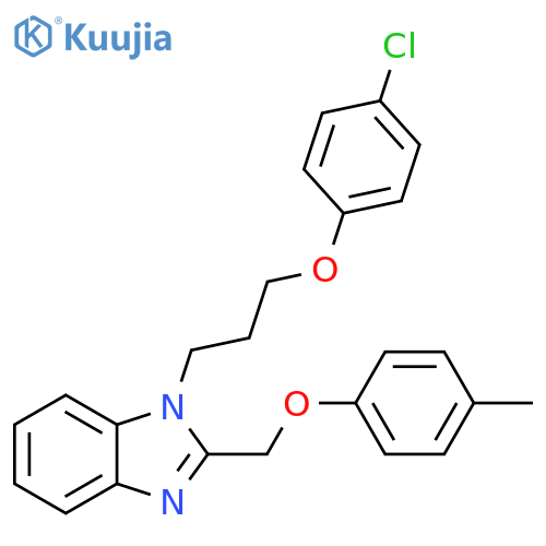 1-3-(4-chlorophenoxy)propyl-2-(4-methylphenoxy)methyl-1H-1,3-benzodiazole structure