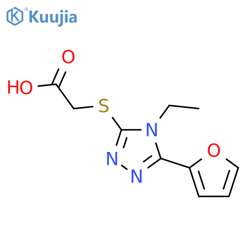 2-{4-Ethyl-5-(furan-2-yl)-4H-1,2,4-triazol-3-ylsulfanyl}acetic Acid structure