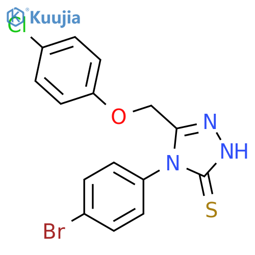 4-(4-bromophenyl)-5-(4-chlorophenoxy)methyl-4H-1,2,4-triazole-3-thiol structure