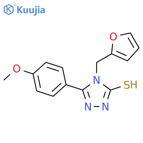 4-(Furan-2-ylmethyl)-5-(4-methoxyphenyl)-4H-1,2,4-triazole-3-thiol structure
