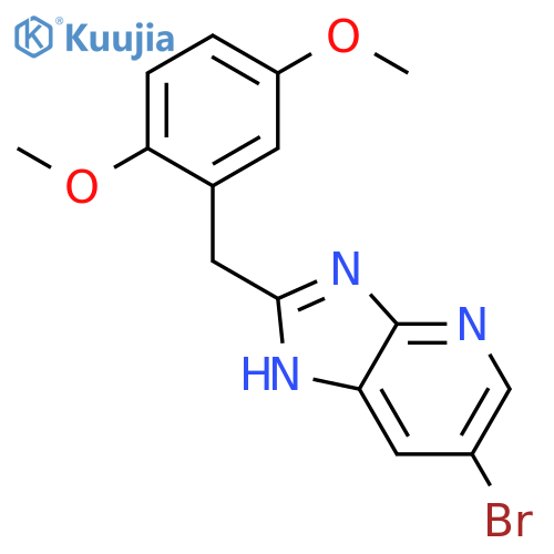 1H-IMIDAZO[4,5-B]PYRIDINE, 6-BROMO-2-[(2,5-DIMETHOXYPHENYL)METHYL]- structure