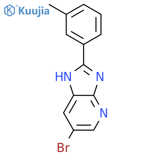 1H-Imidazo[4,5-b]pyridine, 6-bromo-2-(3-methylphenyl)- structure