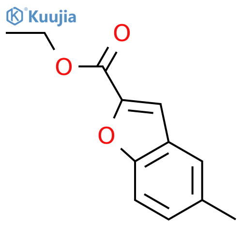 2-Benzofurancarboxylic acid, 5-methyl-, ethyl ester structure