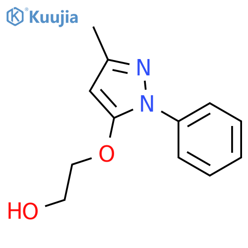 2-[(3-methyl-1-phenyl-1H-pyrazol-5-yl)oxy]ethanol structure