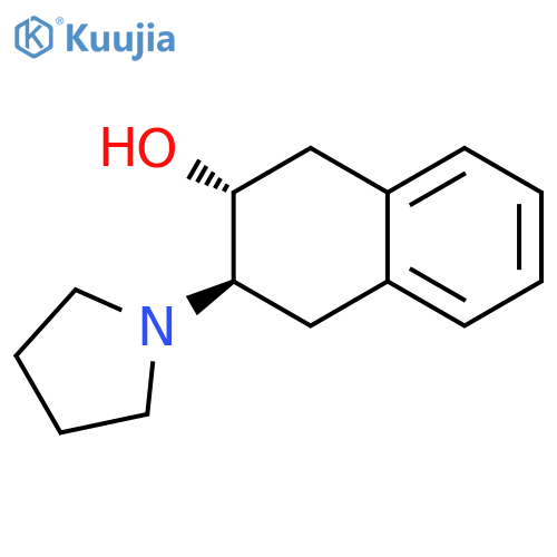 2-NAPHTHALENOL, 1,2,3,4-TETRAHYDRO-3-(1-PYRROLIDINYL)-, TRANS- structure