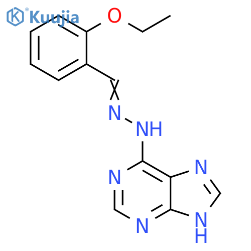 6-(E)-2-(2-ethoxyphenyl)methylidenehydrazin-1-yl-9H-purine structure