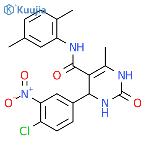 4-(4-chloro-3-nitrophenyl)-N-(2,5-dimethylphenyl)-6-methyl-2-oxo-1,2,3,4-tetrahydropyrimidine-5-carboxamide structure
