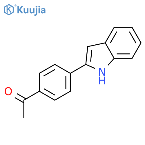 Ethanone, 1-[4-(1H-indol-2-yl)phenyl]- structure