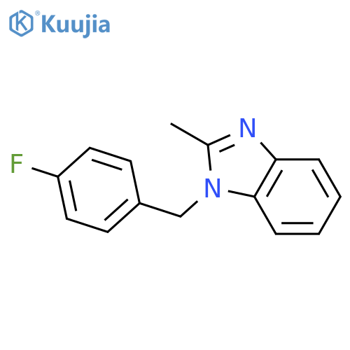 1-(4-fluorophenyl)methyl-2-methyl-1H-1,3-benzodiazole structure