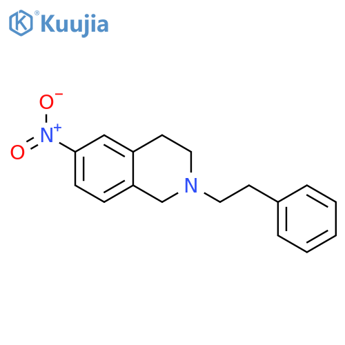 ISOQUINOLINE, 1,2,3,4-TETRAHYDRO-6-NITRO-2-(2-PHENYLETHYL)- structure