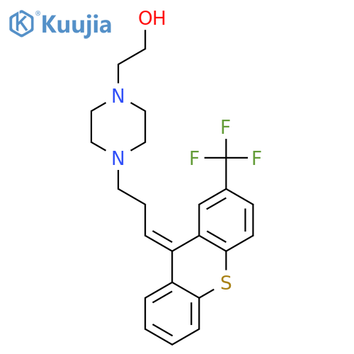 1-Piperazineethanol,4-[(3E)-3-[2-(trifluoromethyl)-9H-thioxanthen-9-ylidene]propyl]- structure
