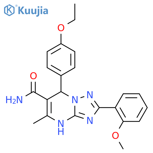 7-(4-ethoxyphenyl)-2-(2-methoxyphenyl)-5-methyl-4H,7H-[1,2,4]triazolo[1,5-a]pyrimidine-6-carboxamide structure