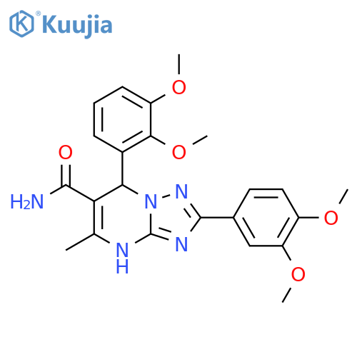 7-(2,3-dimethoxyphenyl)-2-(3,4-dimethoxyphenyl)-5-methyl-4H,7H-[1,2,4]triazolo[1,5-a]pyrimidine-6-carboxamide structure