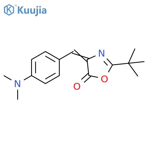 (4Z)-2-tert-butyl-4-{4-(dimethylamino)phenylmethylidene}-4,5-dihydro-1,3-oxazol-5-one structure