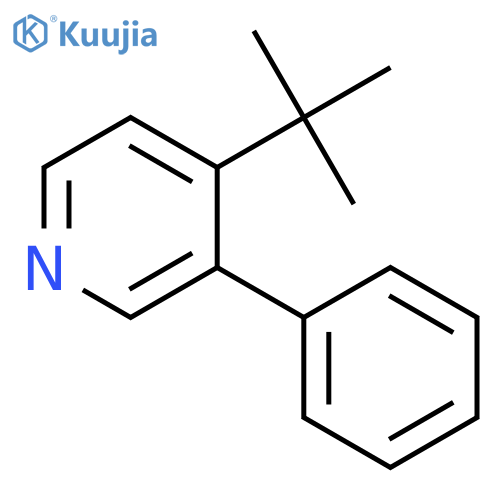 Pyridine, 4-(1,1-dimethylethyl)-3-phenyl- structure