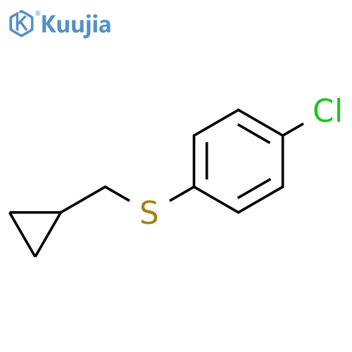 1-chloro-4-[(cyclopropylmethyl)sulfanyl]benzene structure