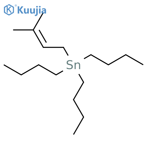 Tributyl(3-methyl-2-butenyl)tin structure