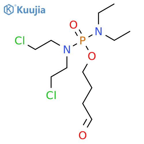4-[bis(2-chloroethyl)amino-(diethylamino)phosphoryl]oxybutanal structure