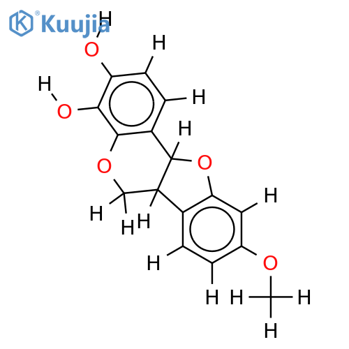 (6aR,11aR)-3,4-dihydroxy-9-methoxypterocarpan structure