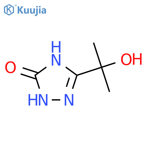 1,2-Dihydro-5-(1-hydroxy-1-methylethyl)-3H-1,2,4-triazol-3-one; structure