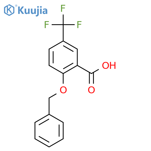 2-(benzyloxy)-5-(trifluoromethyl)benzoic acid structure