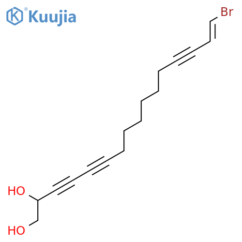 15-Hexadecene-3,5,13-triyne-1,2-diol, 16-bromo-, (2R,15E)- structure