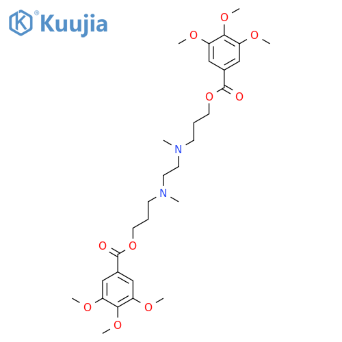 Benzoic acid,3,4,5-trimethoxy-, 1,1'-[1,2-ethanediylbis[(methylimino)-3,1-propanediyl]]ester structure