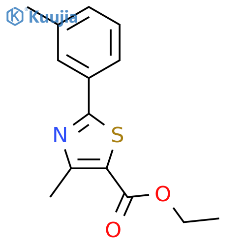 5-Thiazolecarboxylic acid, 4-methyl-2-(3-methylphenyl)-, ethyl ester structure