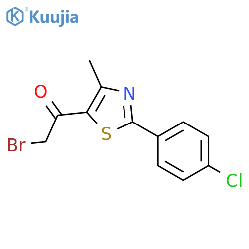 2-Bromo-1-2-(4-chlorophenyl)-4-methyl-1,3-thiazol-5-yl-1-ethanone structure
