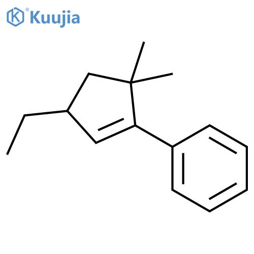 Benzene, (3-ethyl-5,5-dimethyl-1-cyclopenten-1-yl)- structure