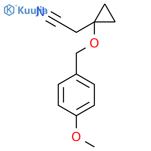 Cyclopropaneacetonitrile, 1-[(4-methoxyphenyl)methoxy]- structure