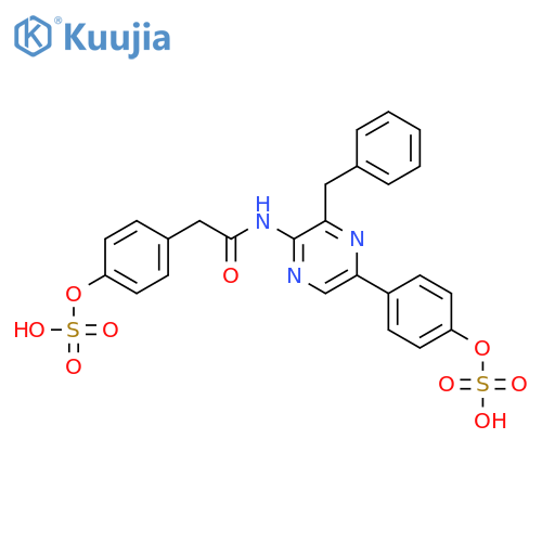 Benzeneacetamide,N-[3-(phenylmethyl)-5-[4-(sulfooxy)phenyl]-2-pyrazinyl]-4-(sulfooxy)- structure