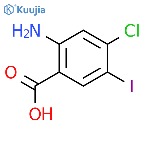 2-Amino-4-chloro-5-iodo-benzoic Acid structure