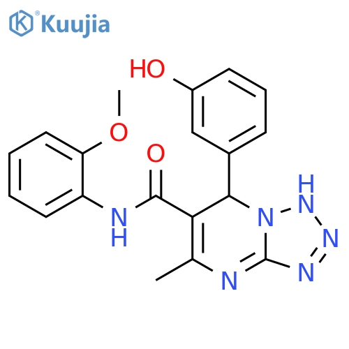 7-(3-hydroxyphenyl)-N-(2-methoxyphenyl)-5-methyl-4H,7H-1,2,3,4tetrazolo1,5-apyrimidine-6-carboxamide structure