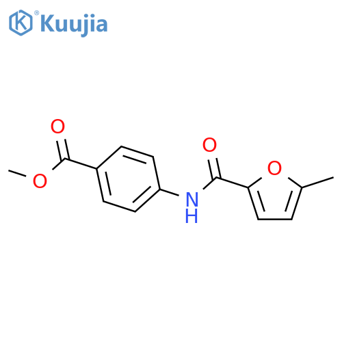 Benzoic acid, 4-[[(5-methyl-2-furanyl)carbonyl]amino]-, methyl ester (9CI) structure