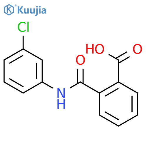 2-[(3-chlorophenyl)carbamoyl]benzoic acid structure