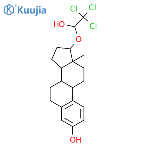 Estra-1,3,5(10)-trien-3-ol,17-(2,2,2-trichloro-1-hydroxyethoxy)-, (17b)- (9CI) structure