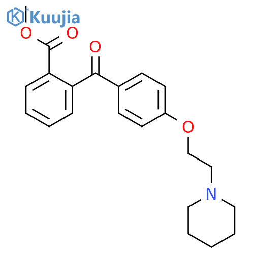 Benzoic acid,2-[4-[2-(1-piperidinyl)ethoxy]benzoyl]-, methyl ester structure