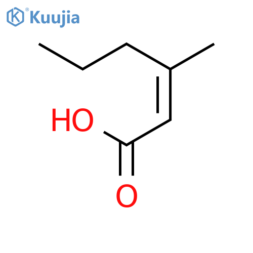 2-Hexenoic acid, 3-methyl-, (2Z)- structure