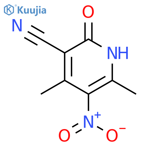 4,6-dimethyl-5-nitro-2-oxo-1,2-dihydropyridine-3-carbonitrile structure