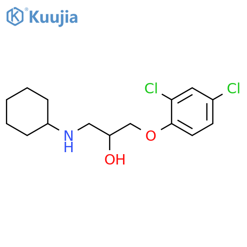 1-(cyclohexylamino)-3-(2,4-dichlorophenoxy)propan-2-ol structure