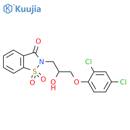 2-3-(2,4-dichlorophenoxy)-2-hydroxypropyl-2,3-dihydro-1lambda6,2-benzothiazole-1,1,3-trione structure