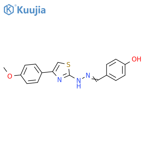 4-(1E)-{2-4-(4-methoxyphenyl)-1,3-thiazol-2-ylhydrazin-1-ylidene}methylphenol structure