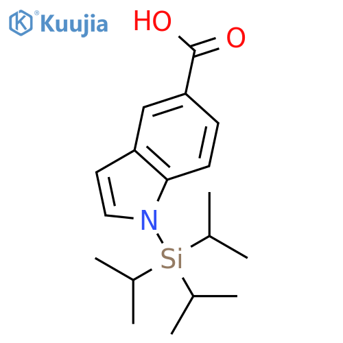 1H-Indole-5-carboxylic acid, 1-[tris(1-methylethyl)silyl]- structure