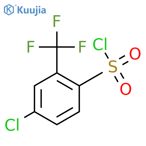 4-Chloro-2-(trifluoromethyl)benzene-1-sulfonyl chloride structure